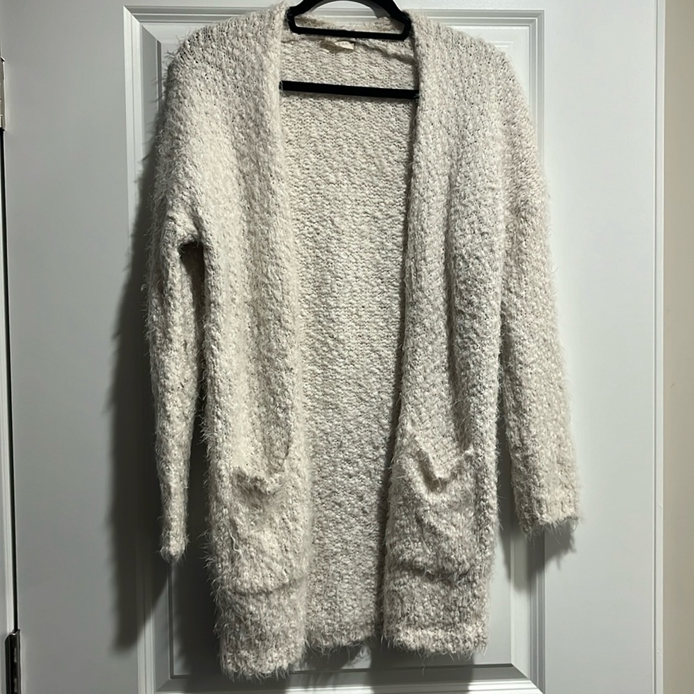 Altard State white Eyelash Cardigan